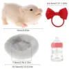 6Inch Lifelike Silicone Pig Doll Mini Reborn Piglet Stretchy Realistic Soft Cute Piggy Full Silicone Body Piggy Toys with Access 2