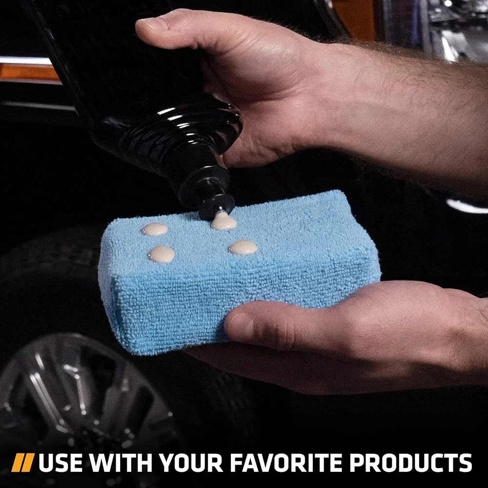 2/10Pcs Car Wax Applicator Pads Microfibre Polishing Sponges Soft Auto Detailing Waxing Sponge Cleaning Foam Car Paint Care Pad 3