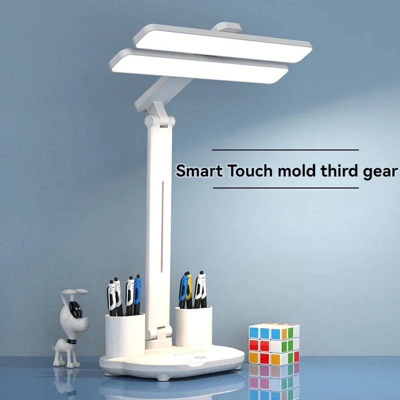 

Настольная лампа с функцией защиты глаз, складной вентилятор с зарядкой, умный переносной аксессуар для чтения в студенческом общежитии, спальни