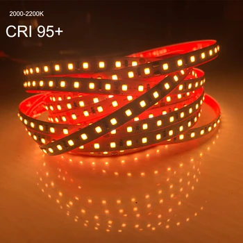비방수 LED 스트립 조명, 침대, 바, 호텔, 레스토랑, 파티용, CRI95 + 2000K, 24V, 5m