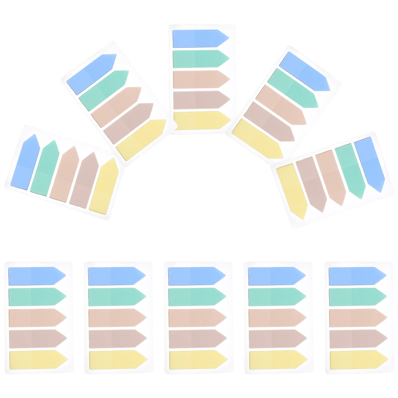 

10 Sets Book Cases Classification Index Stickers Portable Highlight Strips The Markers Page Student