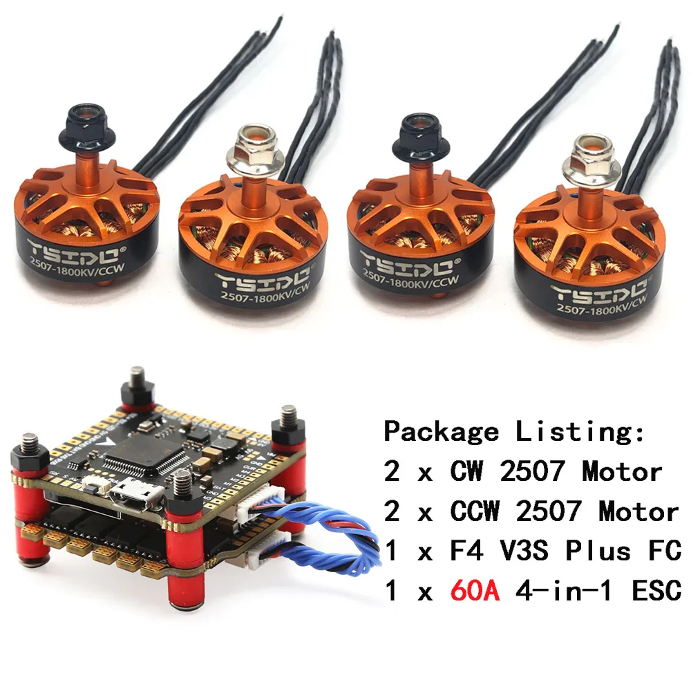 Moteur Brushless 2507 1800KV 3-5S pour Drone FPV 5 Pouces
