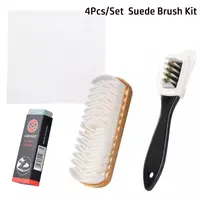 4Pcs/Set Stain Removal Suede Brush Kit With Eraser Cleaning Tool Home Use Nubuck Brushes Kit Boots Cleaning Cloth for Shoes 1