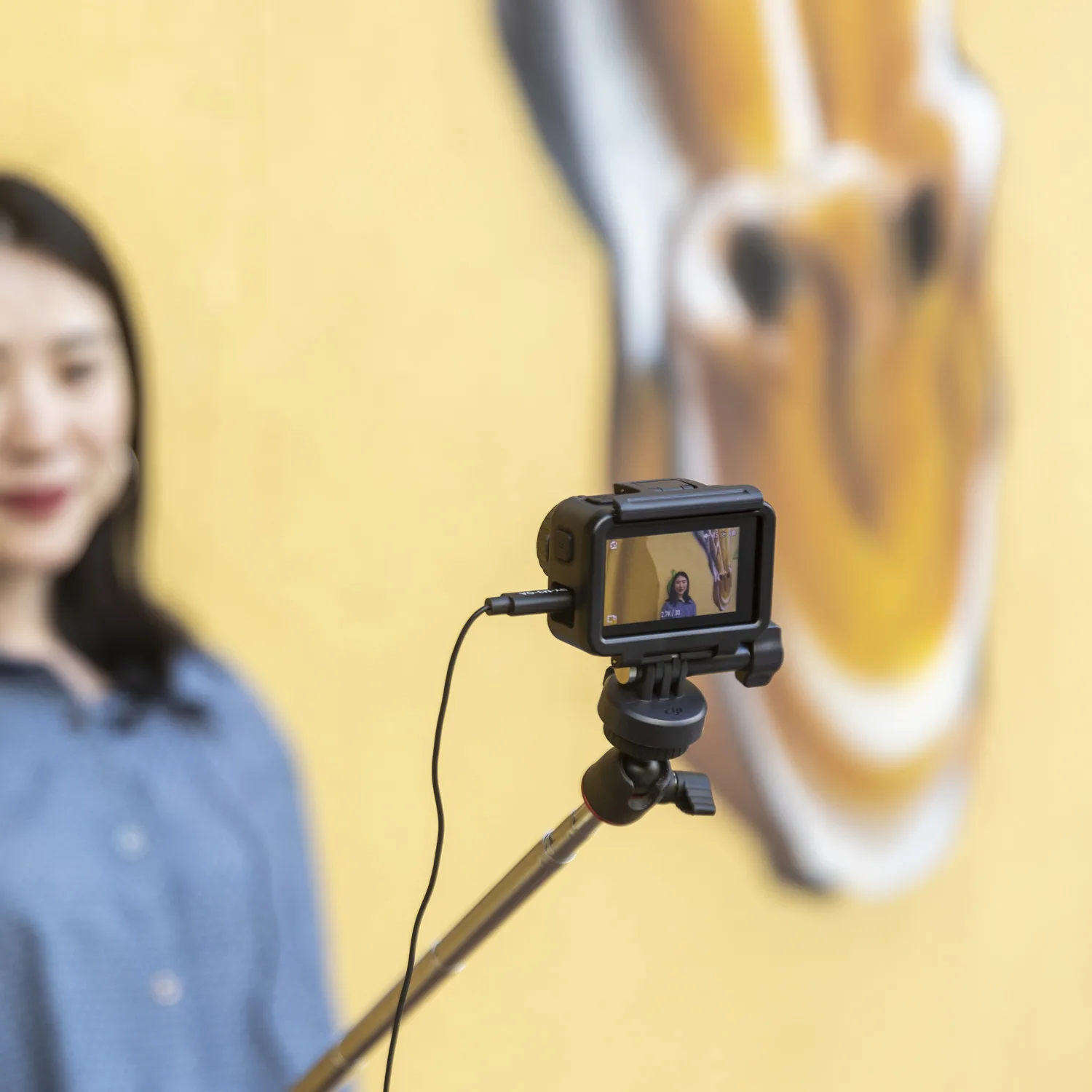 BOYA-micrófono condensador Lavalier BY-M3-OA 2m para DJI OSMO ACTION I, Youtube, Blogging, transmisión en vivo, Facebook, Vlogging, viajar - Imagen 3