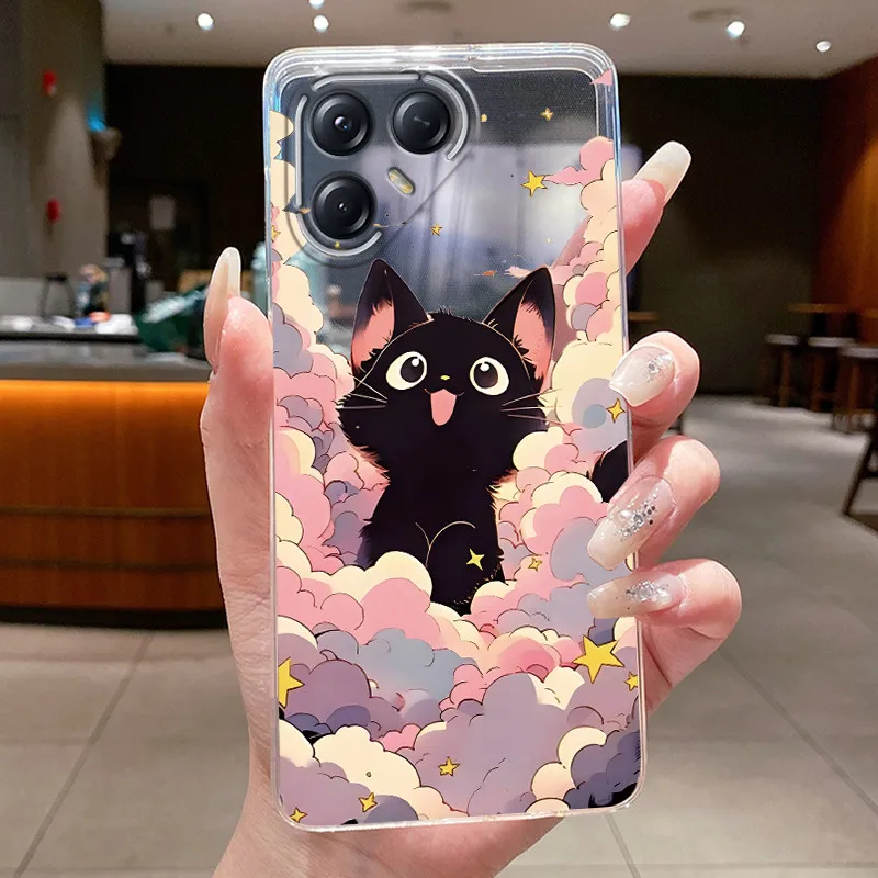 Aesthetic Luxury Soft Silicone Transparent TPU Phone Case Back Cover