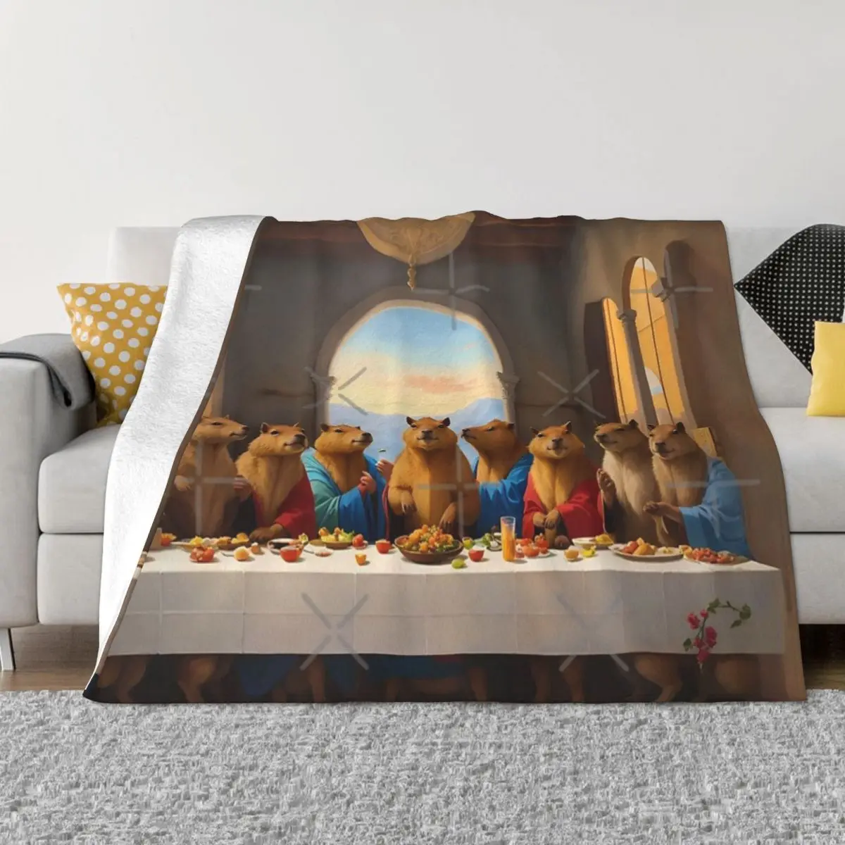 Capybara Ultima Cena Coperta Copriletto Sul Letto Anime