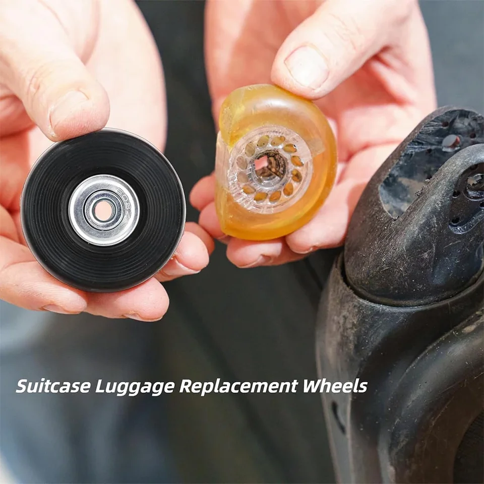 Ersatzräder Für Gepäckkoffer 70mm - 4 Stück Leise Gummi-Räder