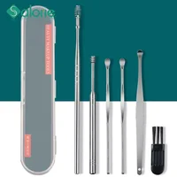 6pcs/set Spiral Ear Cleaner Wax Removal Tool Earpick Sticks Earwax Remover Curette Ear Pick Cleaning Ear Cleanser Spoon Ear Care 1