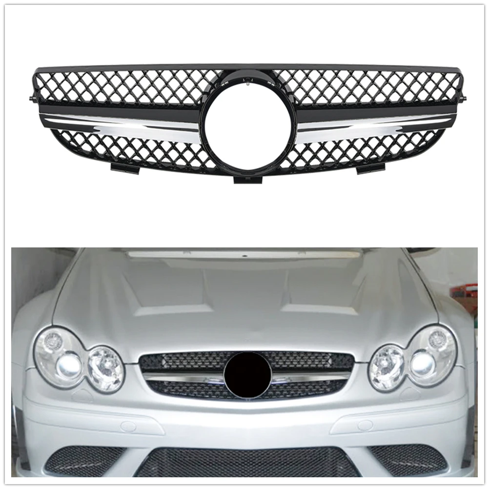 

Car Front Grills Grille Upper Bumper Hood Mesh For Mercedes Benz CLK Class W209 CLK63 CLK550 CLK320 2003-2009