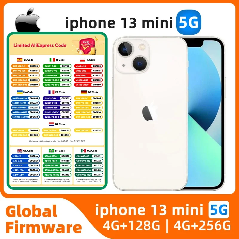 Apple iphone 13 mini Unlocked 5.4 inch 256G All Colours in Good Condition Original used phone
