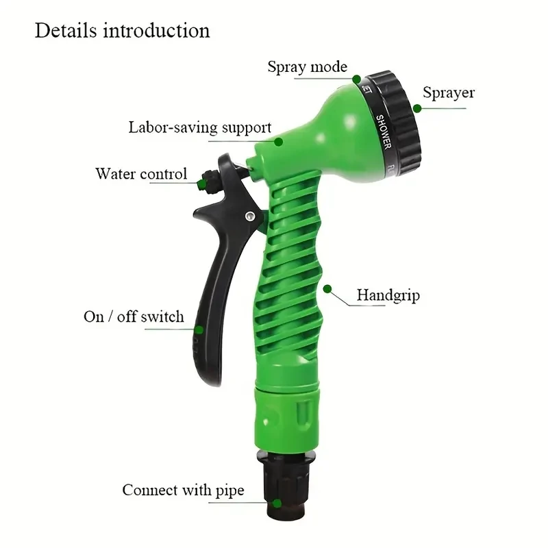 High-Pressure Car Wash Hose Expandable Magic Hose Pipe Home Garden Watering Multi-Function Gardening Cleaning Water Sprayer expandable magic hose