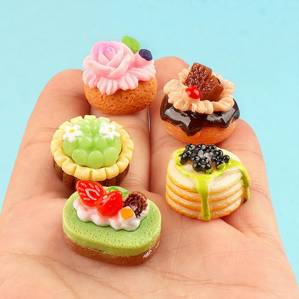 

Miniature Cake Dollhouse Fruit Cake 1:12 Scale Cakes Dessert Kitchen Fake Cake Toys Pretend Play