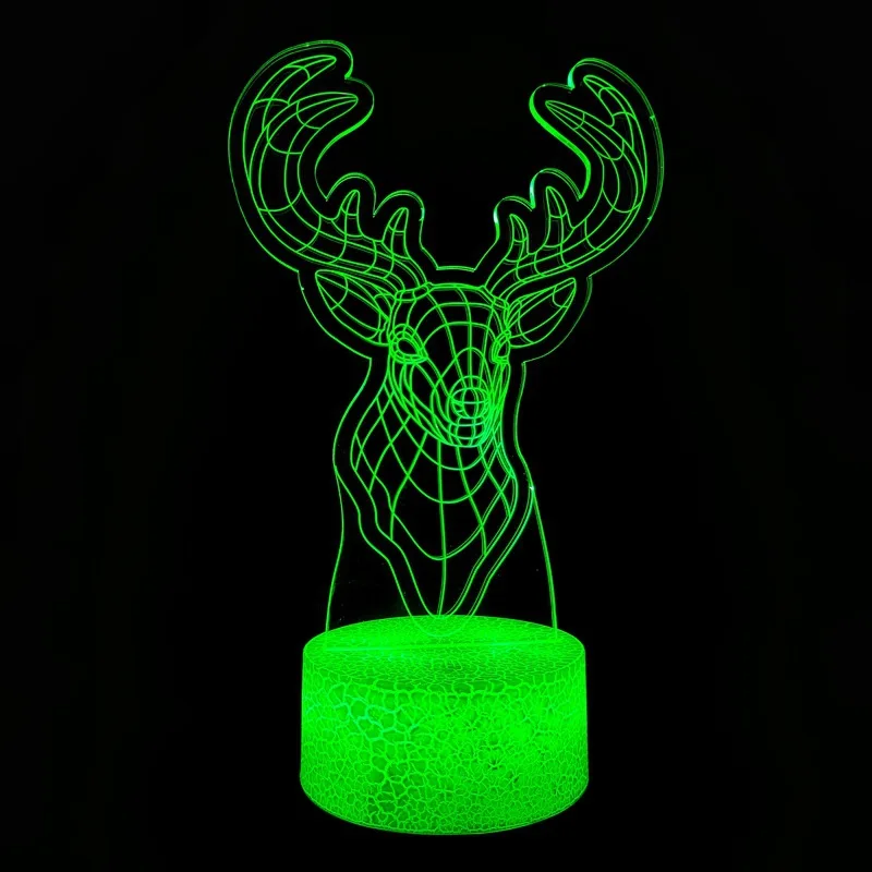 LED 엘크 모양 야간 조명, 원격 또는 터치 제어 테이블 책상 램프, 크리스마스 홈 장식, 사랑스러운 선물, 드롭 쉬핑
