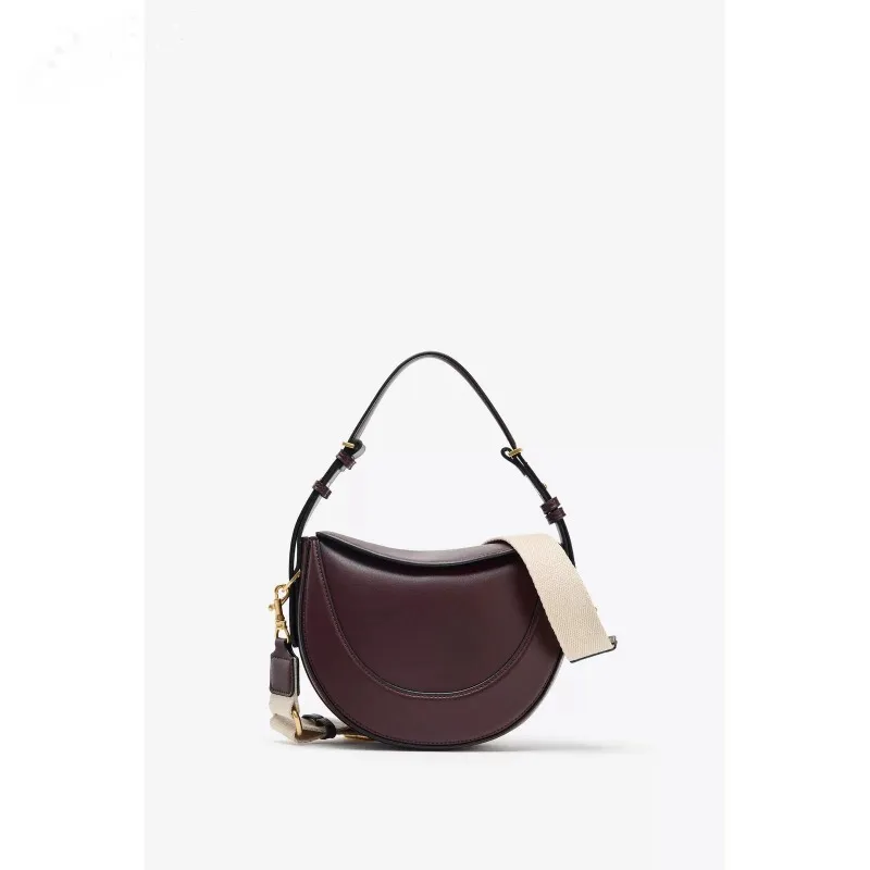 Fashion Women CrossBody High Quality Tote Crescent shaped bag Smooth Leather Shoulder Bag Tote Underarm handbag