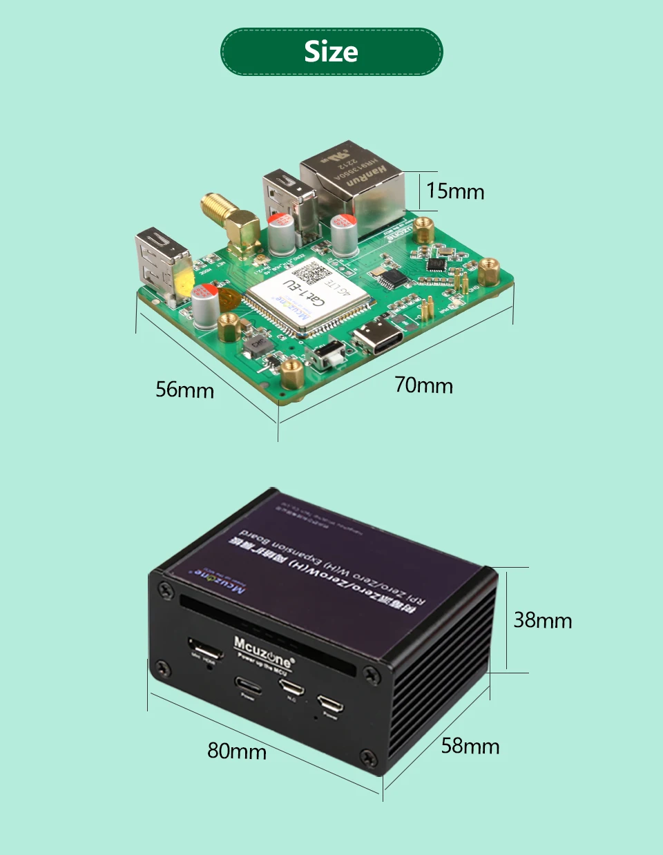 Pi Zero, CAT1-EU, 4G LTE, 100Mbps, Zero