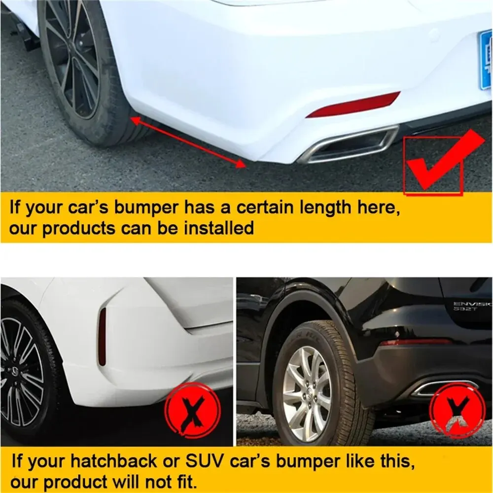 Car bumper spoiler 1 pair car bag corner bumper spoiler front rear lip anti-collision universal car side skirt accessory