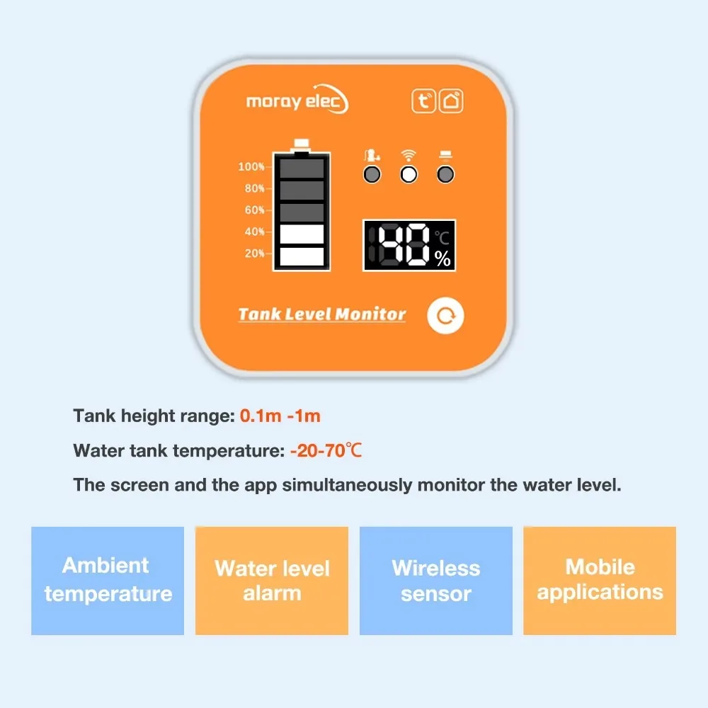 Tuya Smart APP-Connected High Accuracy LPG Gas Level Indicator with Liquid Level