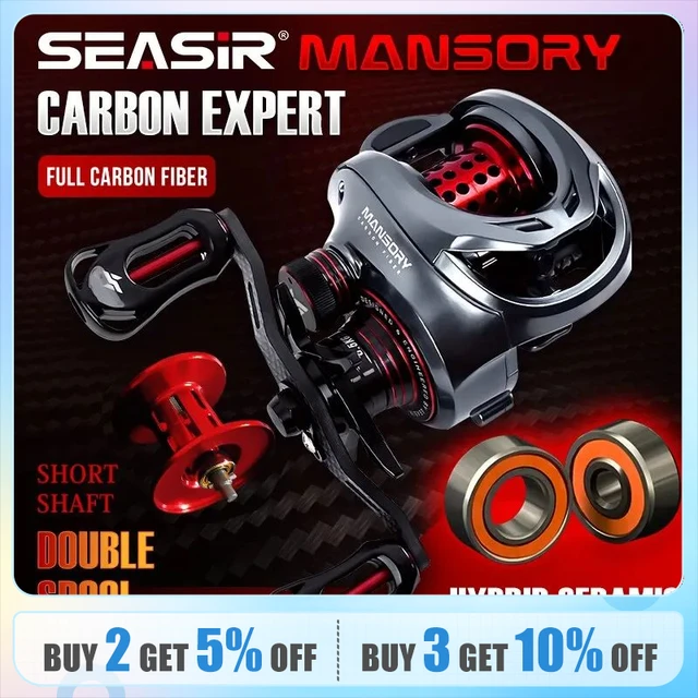 Origin F1 Reelseasir Mansory Ultralight Baitcasting Reel 146g, 7.3:1 Hs  Ratio, Hybrid Ceramic Bearing, Double Spools For All Fishing Environments