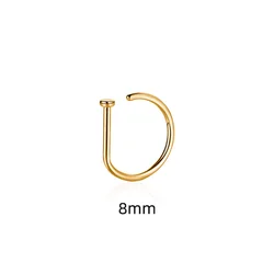 Unisex Punk-Style Non-Piercing Septum Clip - Stainless Steel Nose Ring Jewelry (Gold color)