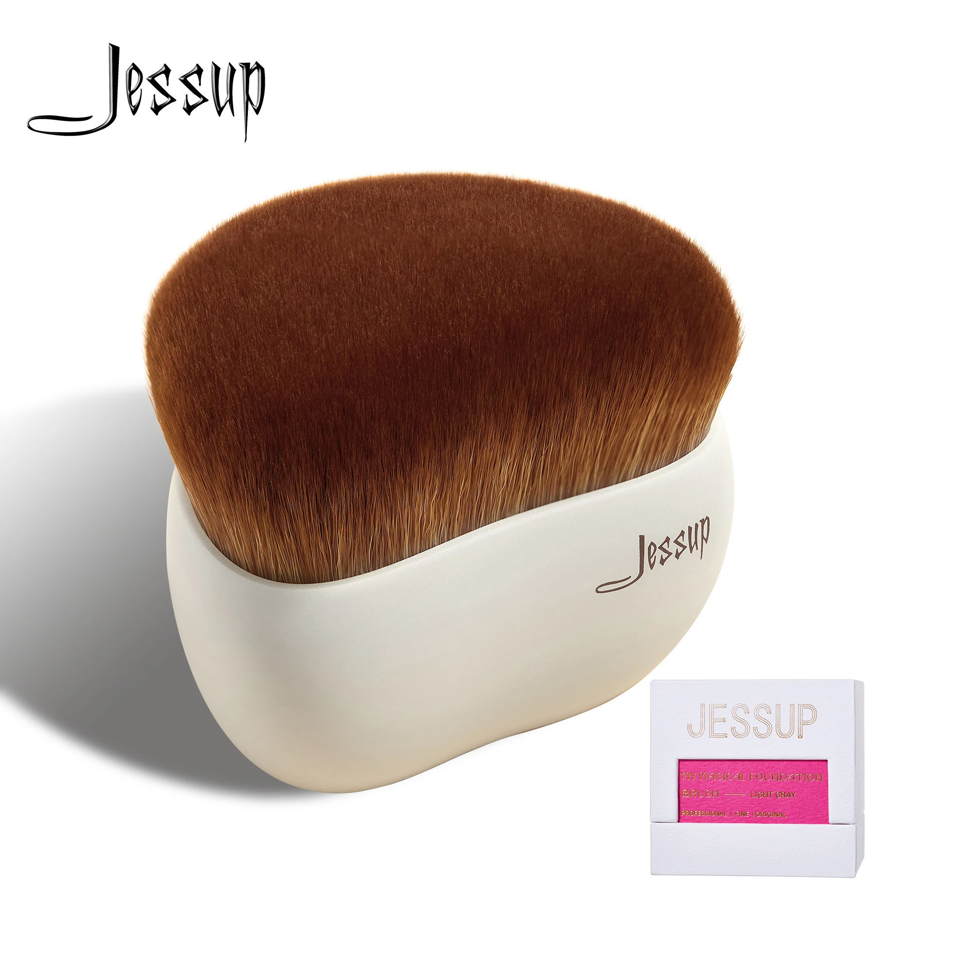 Jessup Foundation Brush,Multi-tasker Foundation Makeup Brush Contour Blush Concealer Highlight Flat Top Smooth Fine Dense SF002