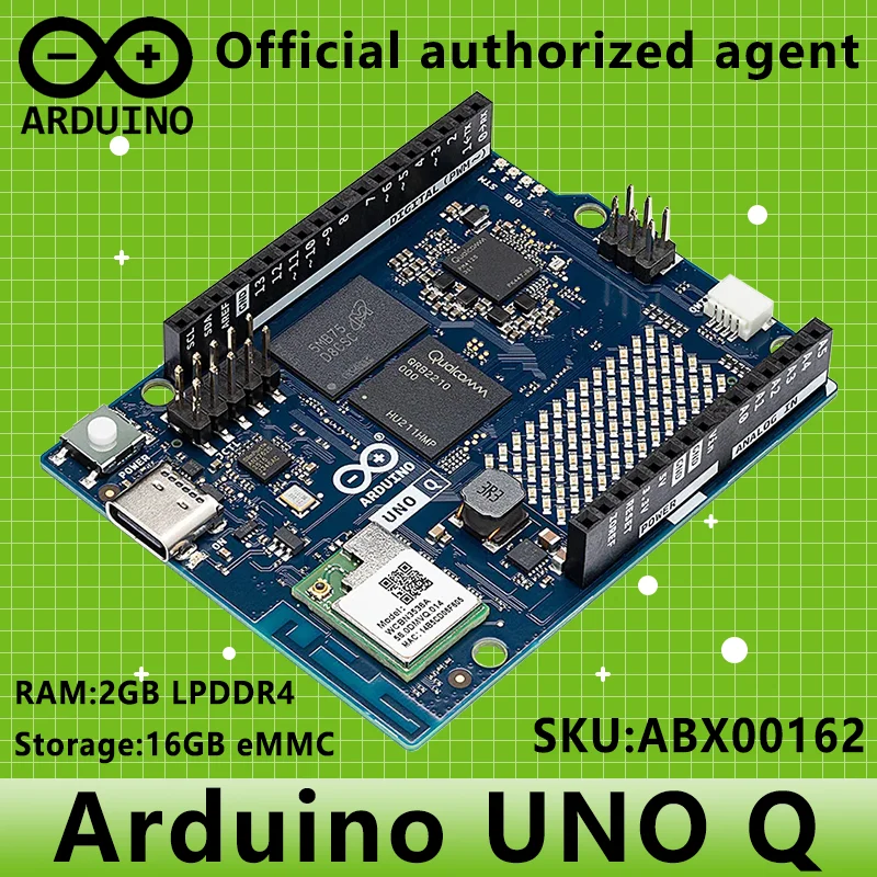 Arduino UNO Q ABX00173 QRB2210 STM32U585 SBC Linux Debian Aceleração ...