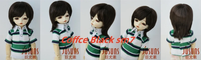 JD081 1/12 1/8 1/6 1/4 1/3 Synthetic Mohair Doll Accessories Short Girlish Cut Lati White&Yellow OB11 YOSD MSD SD BJD Wigs