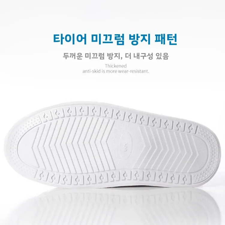 방수 PVC 신발 커버 지퍼가 달린 두꺼운 미끄럼 방지 내마모성 야외 여행용 신발 커버 남성과 여성 모두를 위한 내구성