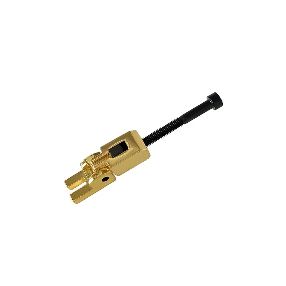 6 Stück E-Gitarre Doppelverriegelungssystem Locked String Sättel Tremolo Brücke Schwarz/Chrom/Gold – Detail 1