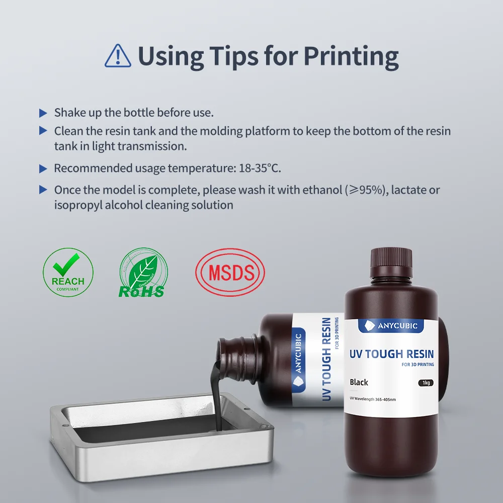 Anycubic Flexible Tough Resin LCD 3D Printing Material Newest High Toughness 3D Printer UV Resin For Photon Mono X Photon S Zero