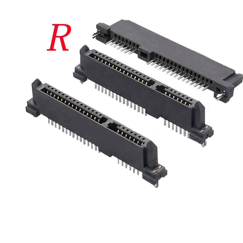 1PCS SATA Interface Socket SSD Solid State Drive Seat 7+15P 7P 22PIN 90 180 Degree Harpoon Foot Female Connector