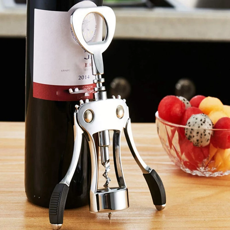 SilverWingCorkscrewCorkRemoverPremiumRedWineBeerBottleOpener