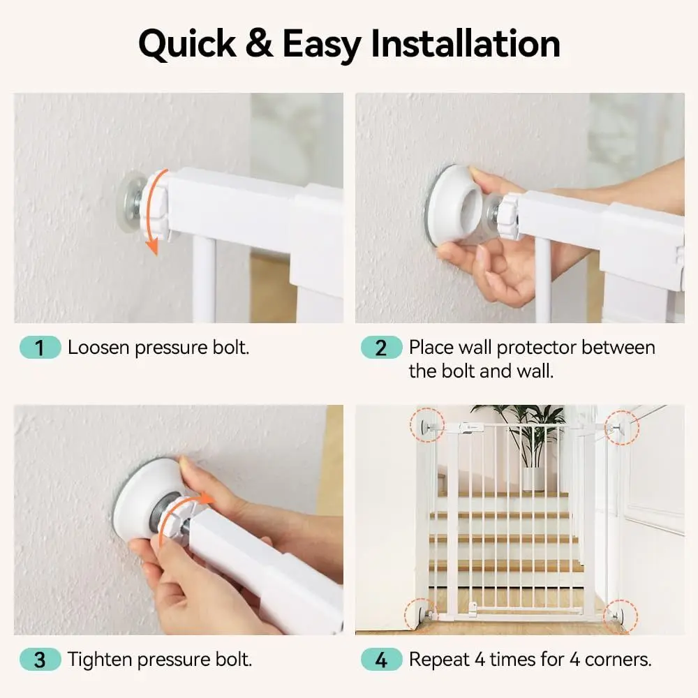 Baby Gate Wall Protector Safety Child Gate Extender Wall Cups Baby Guard for Protect Walls and Doorways