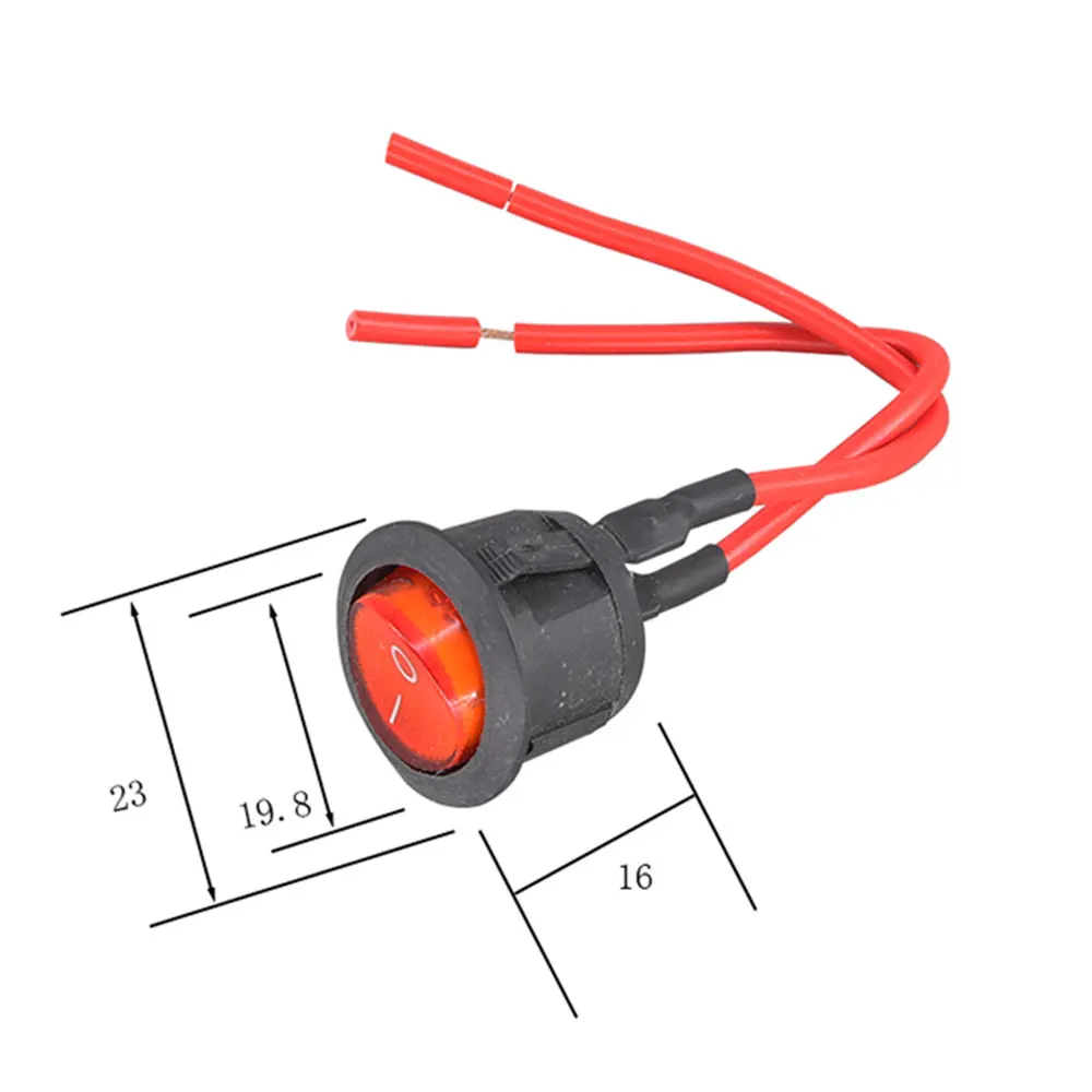 6x Wippschalter 20mm Round ON/OFF - 12V Schalter Für Auto & Wohnmobil