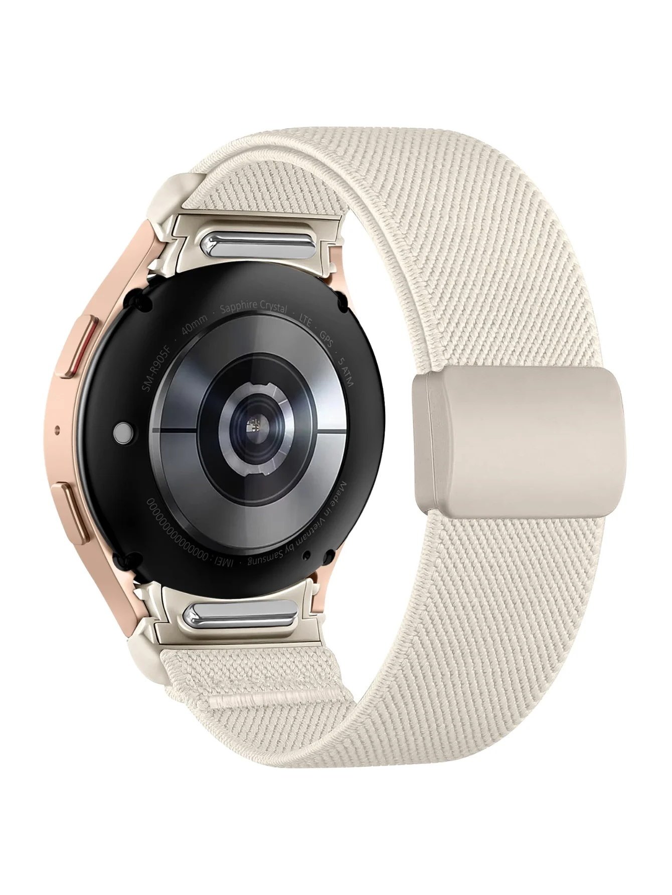 Versatile 20mm Adjustable Nylon Elastic Smartwatch Strap