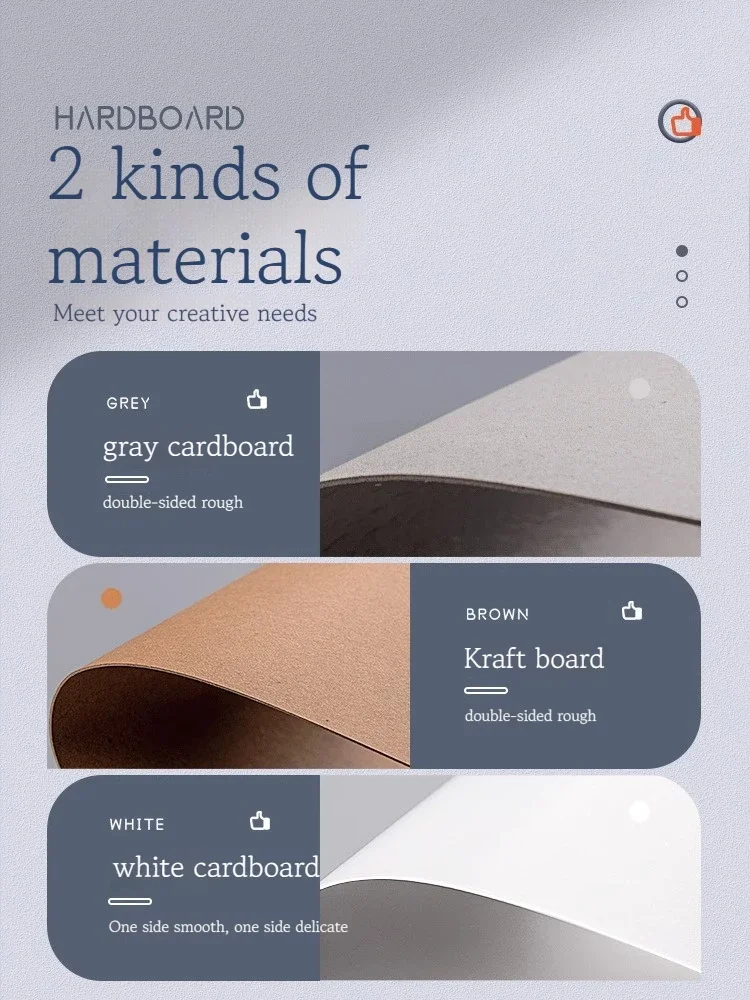 Kraft Paper A4/A5 White Thicked Hard Cardboard Diy Handmake Card Making Craft Chipboard Backing Board 1/1.5/2/2.5-3mm