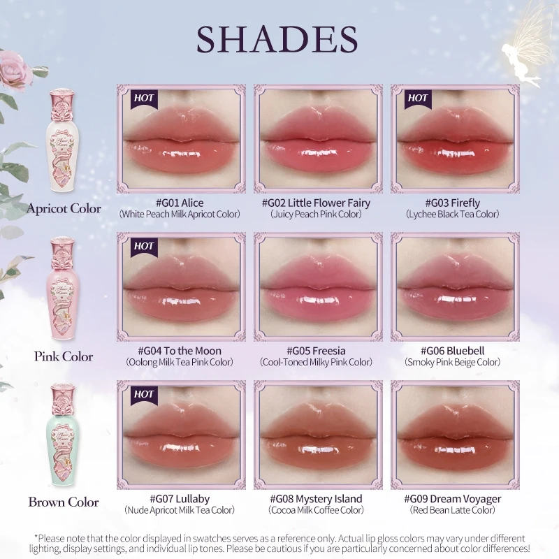 Flower Knows Midsummer Fairytales Collection Lip Gloss Moisturizing Liquid Lipstick 5ml Makeup