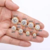 925 Sterling Silver 0.1-4 Carat Moissanite Round Earrings Engagement Wedding Daily Party Travel Jewelry Christmas Gift For Women 6