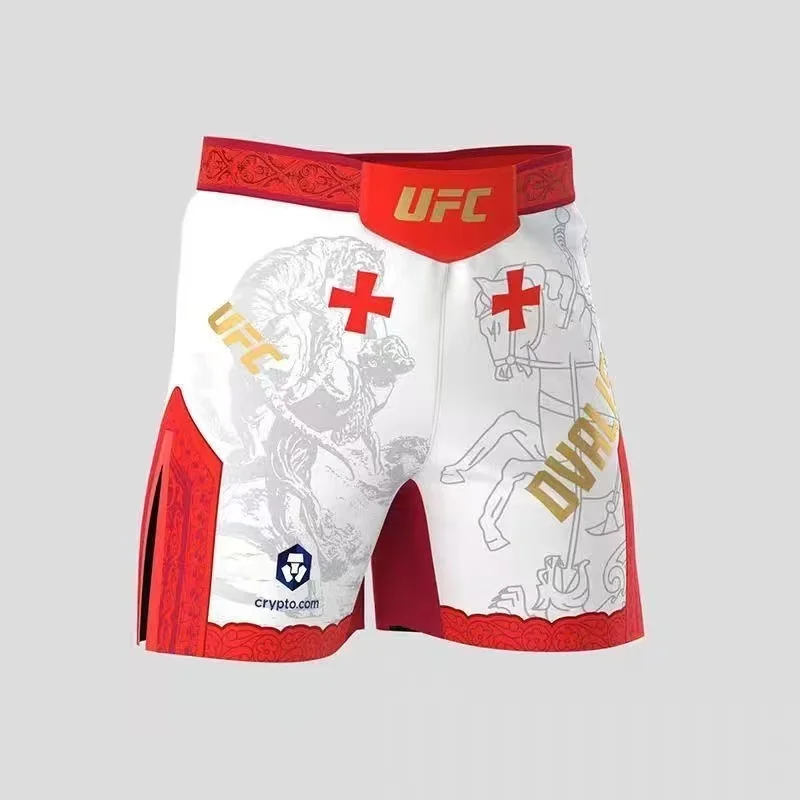 UFC 3D Printing Men's Sports Shorts MMA Oliveira Same Style Mixed Martial Arts Training Pants Thai Boxing Half Pants