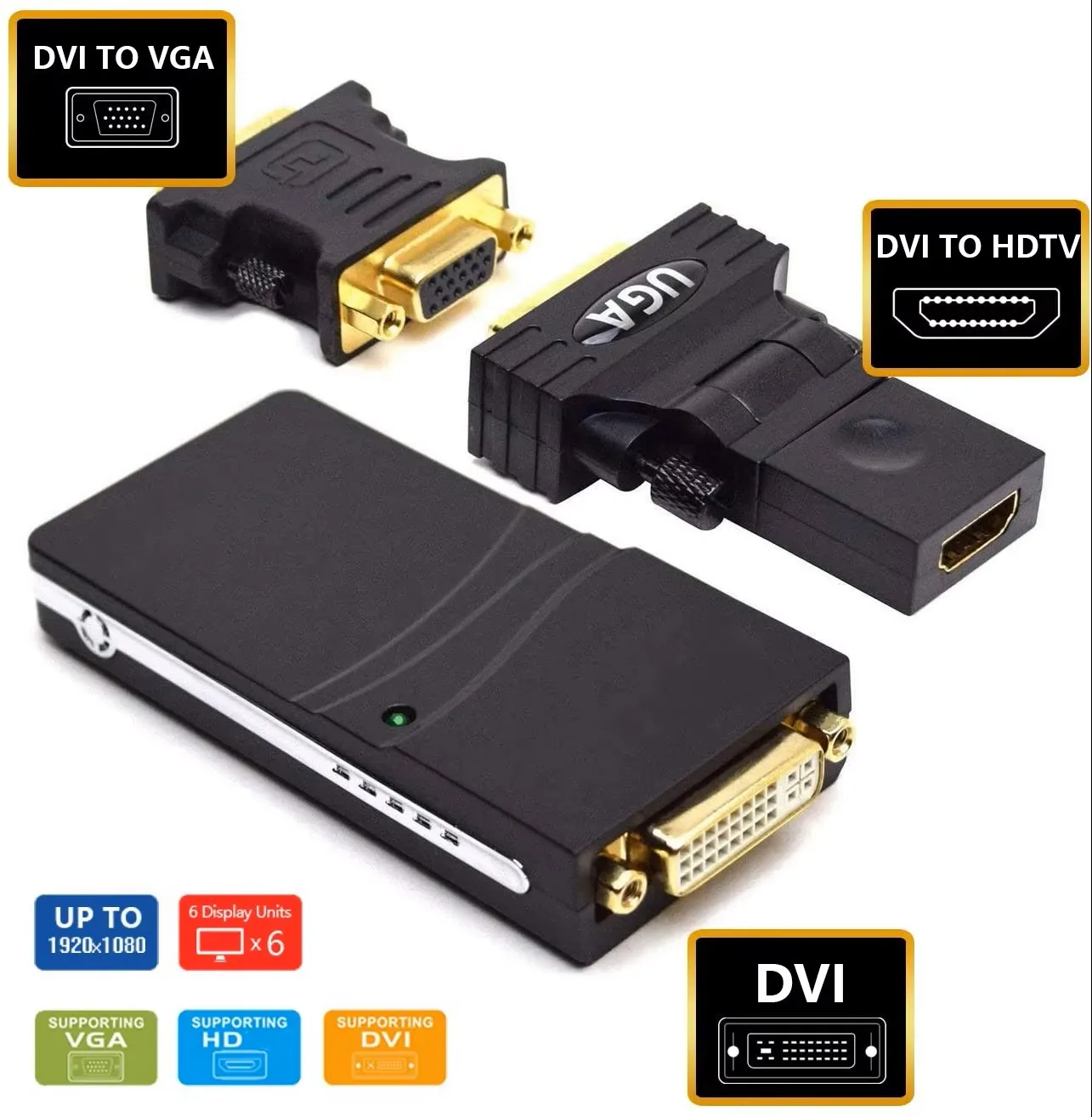 Suckoo Cavo VGA A DVI30+5 1,8m Per Proiettore - Con Alimentazione USB, Compatibile Fuji