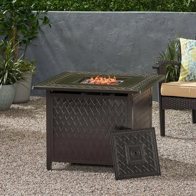 32-Inch Square Propane Fire Pit 1