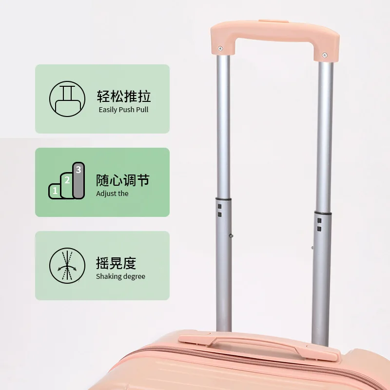 PLUENLI Luggage Women's Small Suitcase Small Lightweight Trolley Case New Boarding with Combination Lock Mute Universal Wheel