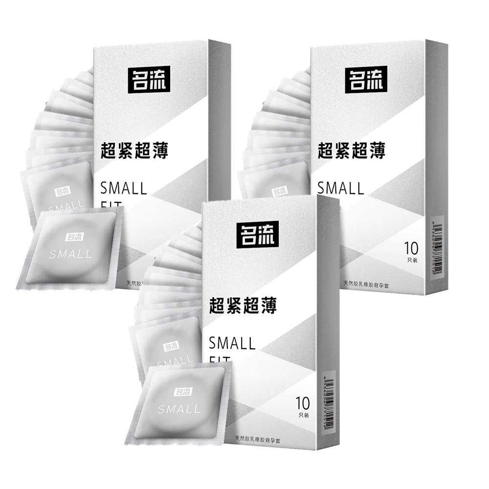 30pcs Ultra Thin Condoms for Men Anti Falling Off 45mm 49mm Small Size Penis Sleeve Slim Fit Sex Toys Condom Couples Sex Tools