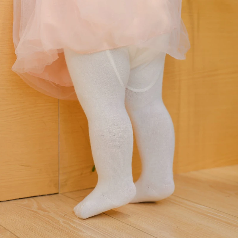 Baby Boys Girls Tights Spring Autumn Solid Color Cotton Elastic Pants Newborn Girl Leggings High Waist Infants Pantyhose knit tights girls pantyhose children stockings