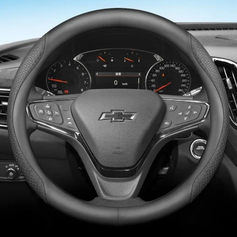 Premium Leather Steering Wheel Cover - Universal Fit