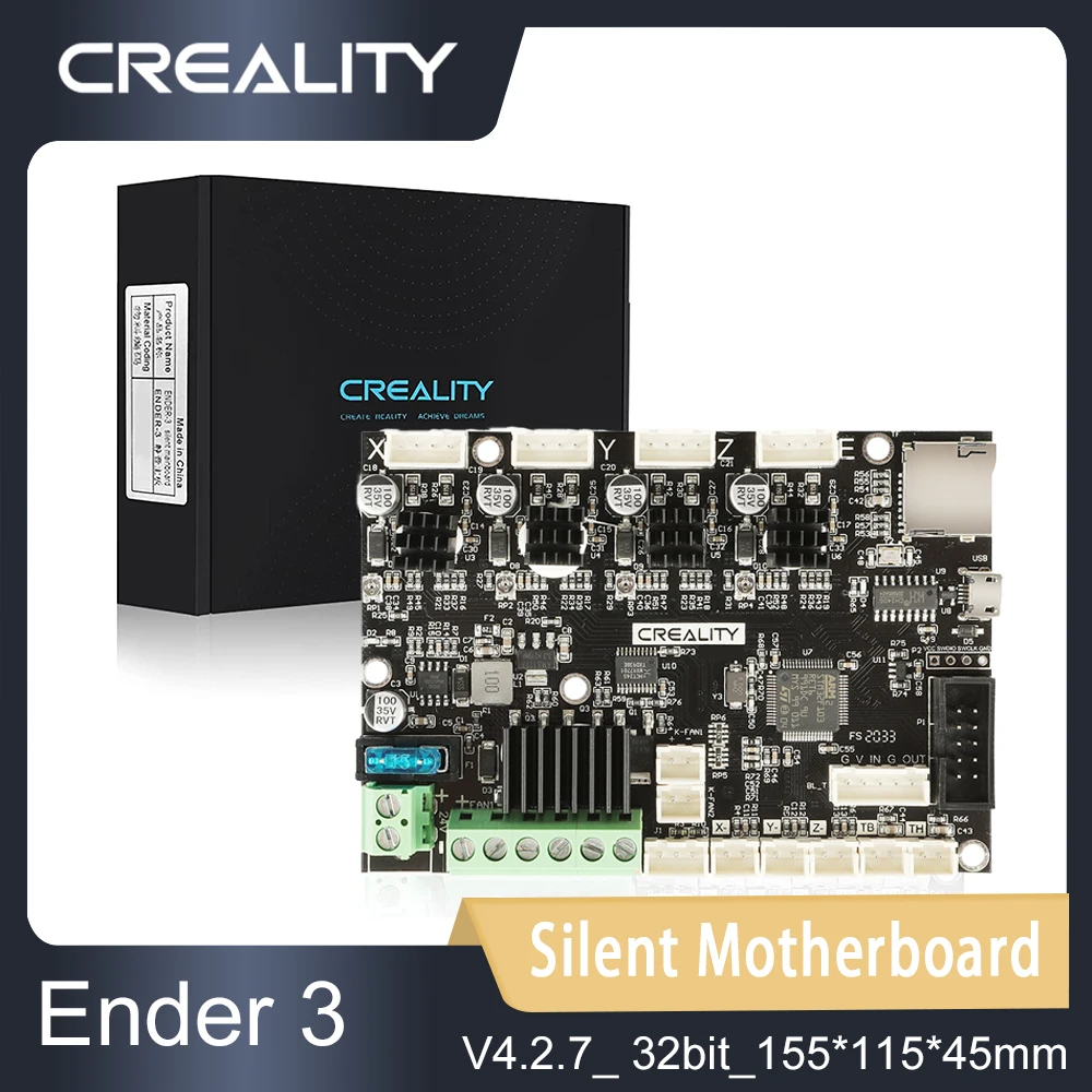 Creality-ender Kit de Placa Mãe Silenciosa Atualizado Impressora 3d 32 Bit Alta Performance V4.2.7 com Driver Tmc2225 Marlin 2.0.1