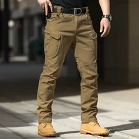 Tactical pants camouflage training pants spring and autumn outdoor elastic work pants loose soft shell assault pants 2