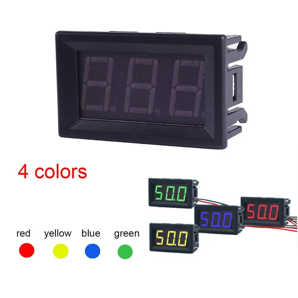 

Digital Voltmeter DC 4.5V to 30V Digital Voltmeter Voltage Panel Meter Red/Blue/Green For 6V 12V Electromobile Motorcycle Car