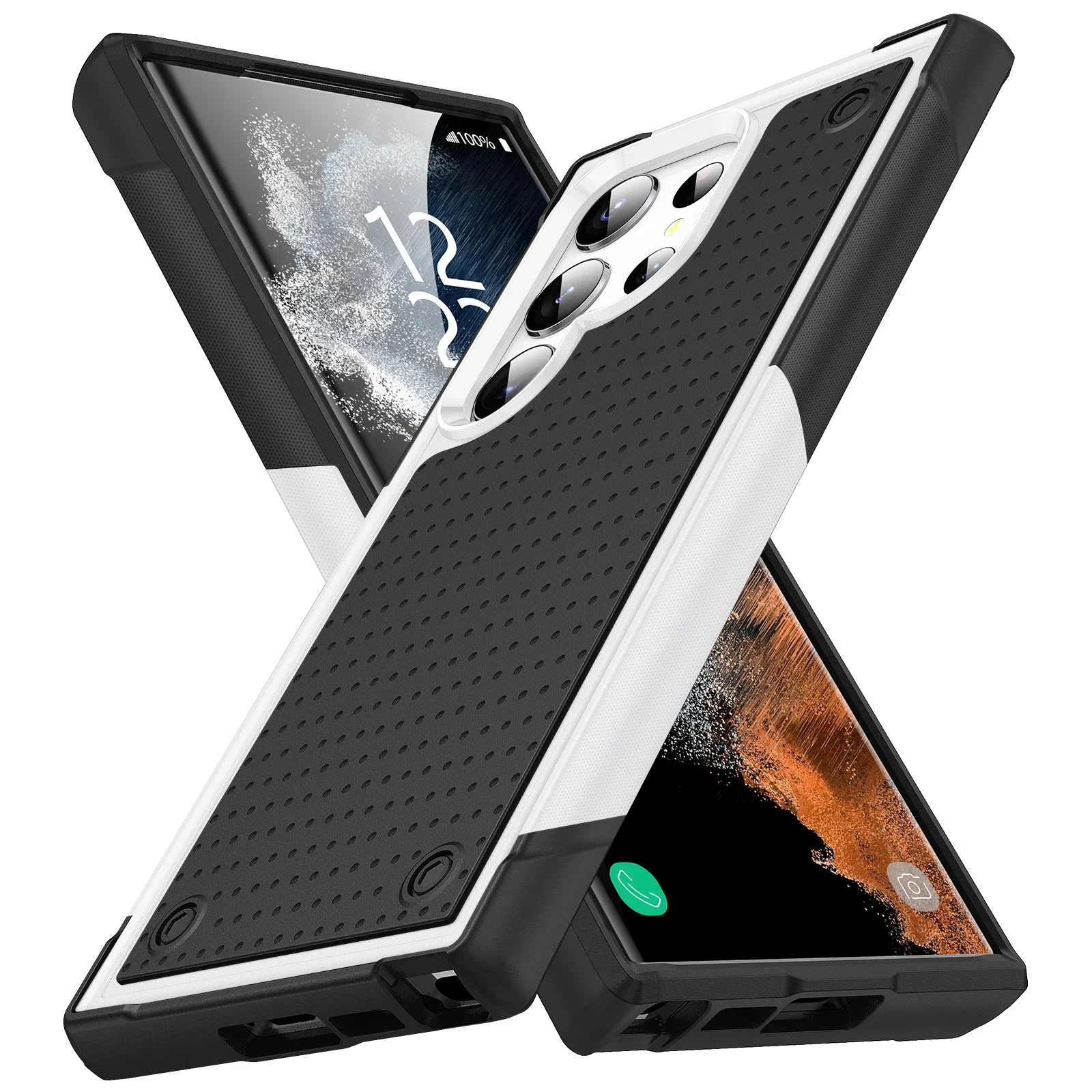 Hybrid Rugged Armor Shockproof Case with TPU Frame and Hard Plastic Back Cover