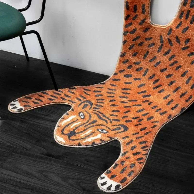 Carpet for Living Room Tiger Leopard Print Plush Bedroom Bedside Mat Home Decoration Cartoon Flufft Rug ковер Tapis Tapete 러그