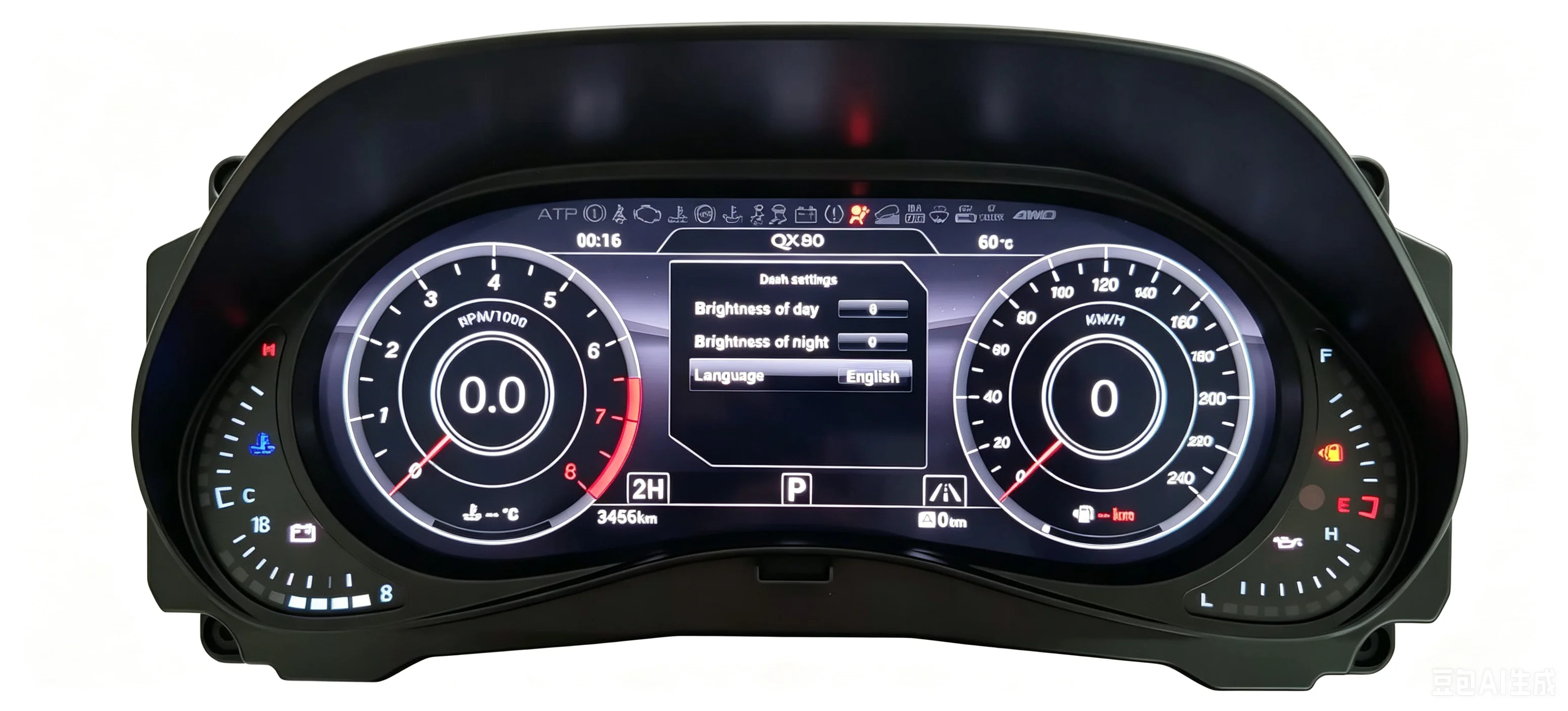 Velocímetro digital con pantalla LCD completa de 12.3 pulgadas para Nissan Patrol Y62, grupo de instrumentos virtuales Plug-and-Play 3